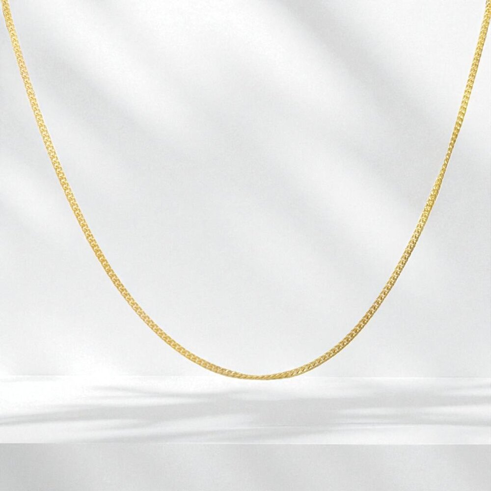 18" Curb Chain in 14kt Yellow Gold Plated 925 Sterling Silver